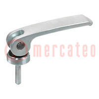 Lever; clamping; Thread len: 30mm; Lever length: 63mm