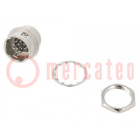 Connector: circular; HR10; push-pull; socket; 2A; silver plated
