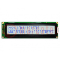 Display: LCD; alphanumeric; STN Positive; 20x2; gray; LED; PIN: 16