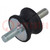 Vibration damper; M8; Ø: 30mm; rubber; L: 20mm; Thread len: 20mm