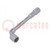 Sleutel; pijpsleutel,opzet; HEX 15mm; chroom-vanadium; 173mm