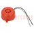 Sound transducer: piezo signaller; Sound level: 90dB; Colour: red