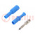 Plug; 4mm banana; 36A; 1kVAC; blue; insulated; 63mm; 8mΩ; on cable