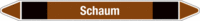Rohrmarkierer ohne Gefahrenpiktogramm - Schaum, Braun/Schwarz, 3.7 x 35.5 cm
