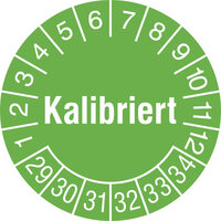 Prüfplaketten Kalibriert in Jahresfarbe, 104 Stück/Bogen, 1cm Version: 29-34 - Prüfplakette - Kalibriert 29-34