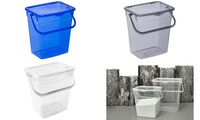 plast team Waschmittelbox, 6 Liter, grau-transparent (63600105)