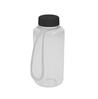 Artikelbild Drink bottle "Refresh" clear-transparent incl. strap, 0.7 l, transparent/black