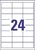 AVERY ZWECKFORM 3658-10 ÉTIQUETTES D'ADRESSAGE (A4, PAPIER MAT, 240 PIÈCES, 64,6 X 33,8 MM) 10 FEUILLES BLANC