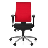 Bürostuhl / Drehstuhl PRO-TEC 350 Stoff schwarz/rot hjh OFFICE