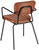 Stuhl Tolo; 55x53x81 cm (BxTxH); Sitz cognac, Gestell schwarz; 2 Stk/Pck