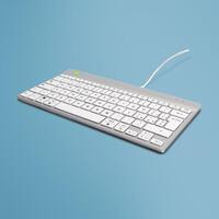 R-Go Tastatur Compact Break IT-Layout Kabel weiß