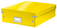 Organisationsbox Click & Store WOW, Mittel, Graukarton, gelb