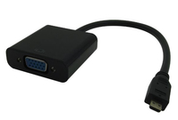 Microconnect HDMIDVGAB video kabel adapter 0,25 m HDMI Type D (Micro) VGA (D-Sub) Zwart