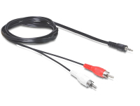 DeLOCK 84000 Audio-Kabel 1,5 m 2 x RCA 3.5mm Schwarz