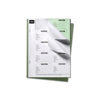 Nobo Visitor Badge Book Black, 25 sheets