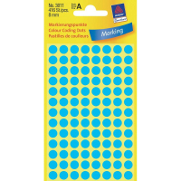 Avery Gekleurde Markeringspunten, blauw, Ø 8,0 mm, permanent klevend