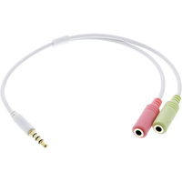 InLine 99302W audio kabel 0,15 m 3.5mm 2 x 3.5mm Wit