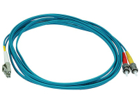 Monoprice 6397 InfiniBand/fibre optic cable 3 m LC ST OFNR OM3 Aqua colour, Blue