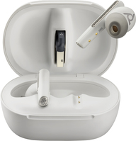 POLY Écouteurs sable blanc Voyager Free 60+ UC M + adaptateur USB-A BT700 + étui de charge avec écran tactile
