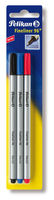 Pelikan Fineliner 96 rotulador de punta fina Fino Negro, Azul, Rojo 3 pieza(s)