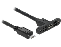 DeLOCK 1m, 2xUSB2.0 Micro-B USB Kabel USB 2.0 Micro-USB B Schwarz