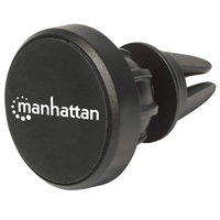 Manhattan Kfz-Halterung mit Magnetpad für Smartphones , Lässt sich auf das Lüftungsgitter des Autos aufstecken, rutschfest, schwarz