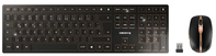 CHERRY DW 9000 SLIM keyboard Mouse included RF Wireless + Bluetooth Swiss Black