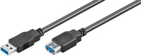 Microconnect USB3.0AAF1B USB-kabel 1 m USB 3.2 Gen 1 (3.1 Gen 1) USB A Zwart