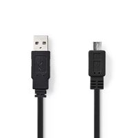 Nedis CCGP60505BK10 cable USB USB 3.2 Gen 1 (3.1 Gen 1) 1 m USB A Micro-USB B Negro