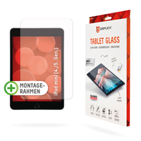 Displex Tablet Glass (9H) für iPad mini 7,9'' (4./5. Gen.), Eco-Montagerahmen L-Form, unzerbrechlich, ultra-dünn, unsichtbar