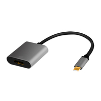 LogiLink CUA0102 tussenstuk voor kabels USB 3.2 Gen1 Type-C DisplayPort Zwart