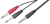 Monacor MCA-202 Audio-Kabel 2 m 6.35mm 2 x 6.35mm Schwarz, Rot
