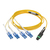 Tripp Lite N390-02M-8LC-AP MTP/MPO (APC) to 4xLC (UPC) Singlemode Breakout Patch Cable, 40/100 GbE, QSFP+ 40GBASE-PLR4, Plenum, Yellow, 2 m (6.6 ft.)