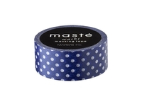 Klebeband Mark's Masté Washi Masking Tape Navy Polka Dots