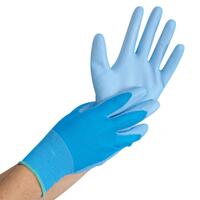 Arbeits-Handschuh Nylon, lebensmittelecht, Ultra Flex Hand, blau, 1 Karton = 120 Paar