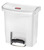 Abfalleimer Slim Jim® Step-On-Tretabfallbehälter, 16 l, Kunststoff, Pedal vorne, weiß