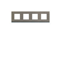 Plaque gallery 4 postes horizontale 71mm matiere grey wood (WXP4814)