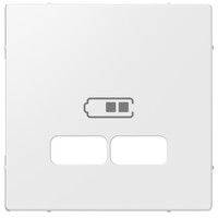 Système M - Enjoliveur pour prise double USB 2.1A - Blanc brillant (MTN4367-0319)