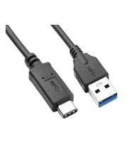 Goobay USB 3.0 Kabel[1x Stecker A 1x USB-C Stecker] 1 m Schwarz vergoldete Kabel Digital/Daten Anschlusskabel 1 m Kupferdraht Kupfer