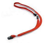 Durable Textile Lanyard 10mm with Safety Release - Red - Pack of 10