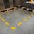 Durable Heavy Duty Adhesive Floor Marking L Shape Corner - 10 Pack - Yellow