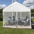 Relaxdays Moskitonetz für 3 x 3 m Pavillon, 2 Seitenteile, mit Reißverschluss & Klettband, 12 m XL Mückennetz, weiß