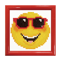 Diamond Painting Kit: Smiling Face: with Frame