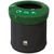 EcoAce Open Top Recycling Bin - 52 Litre - Racing Green - Mixed Recycling - Light Green Lid