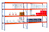 AR, Weitspannregal mit Stahlpaneelen W 100, 2500 x 2140 x 1000 mm, blau/orange/verzinkt, 4 Ebenen, Fachlast 899 kg