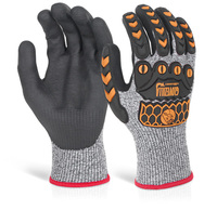 GLOVEZILLA NITRILE PALM COATED GLOVE GREY XXL