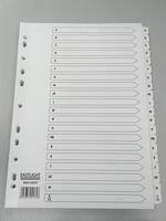 ValueX Index A-Z A4 Card White with White Mylar Tabs