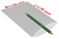 PE-Druckverschlussbeutel, 120 x 170 mm, Stärke 50 µ, transparent