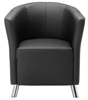 Sessel Club PLUS, BxTxH 700x600x760 mm, Sitz BxT 480x480 mm, Kunstleder, schwarz