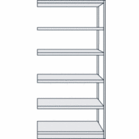 Büroregal Progress 500 Anbauregal BxTxH 75x30x190cm 6 Böden lichtgrau